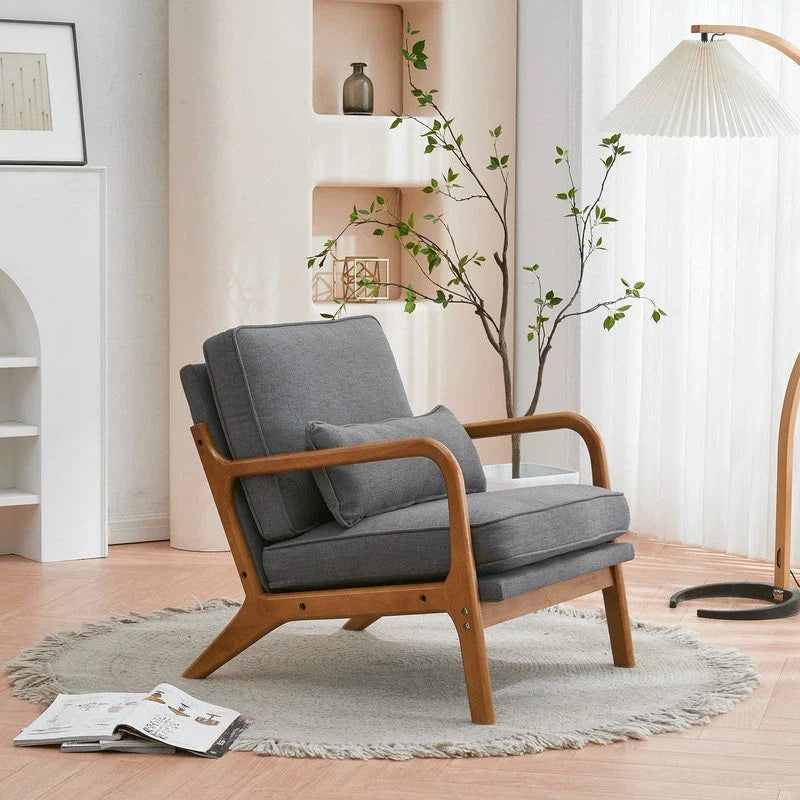 Fauteuil d'appoint rembourré Mid-Century Modern