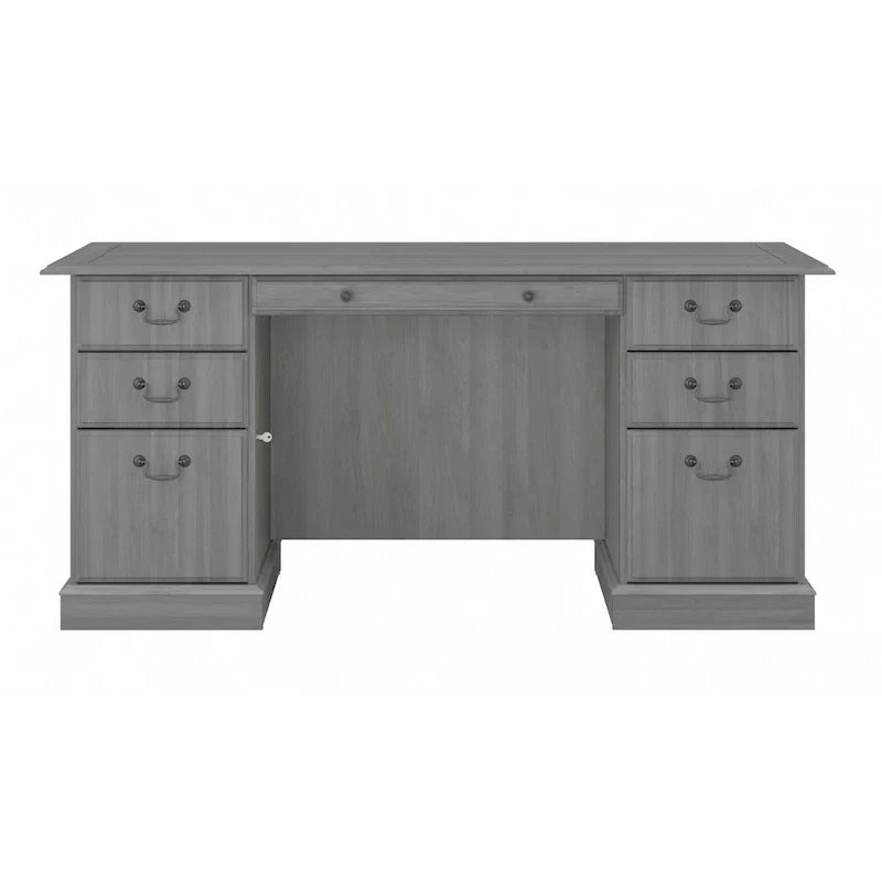 Bureau de direction Bush Furniture Saratoga avec tiroirs et rangements
