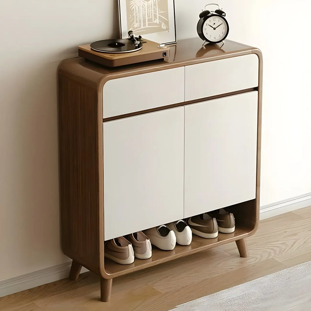 Meuble de rangement pour chaussures de couloir en bois moderne, taille moyenne