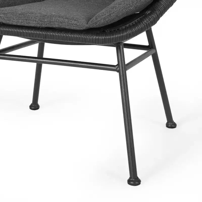 Fauteuils de club Christopher Knight Home Habra en osier et fer forgé avec coussins