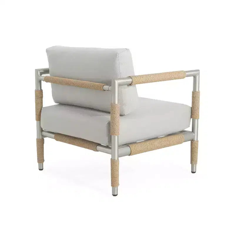 Christopher Knight Home Chaise Wevin en aluminium avec coussins, Gris clair