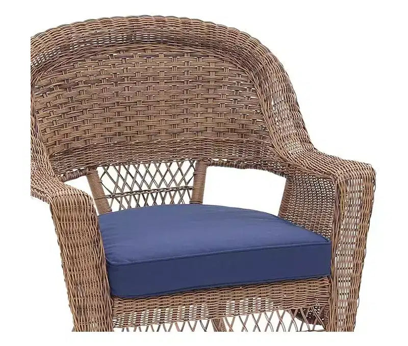 HomeStock Honey Coastal Craftsman Chaise Ensemble de 2 avec coussins