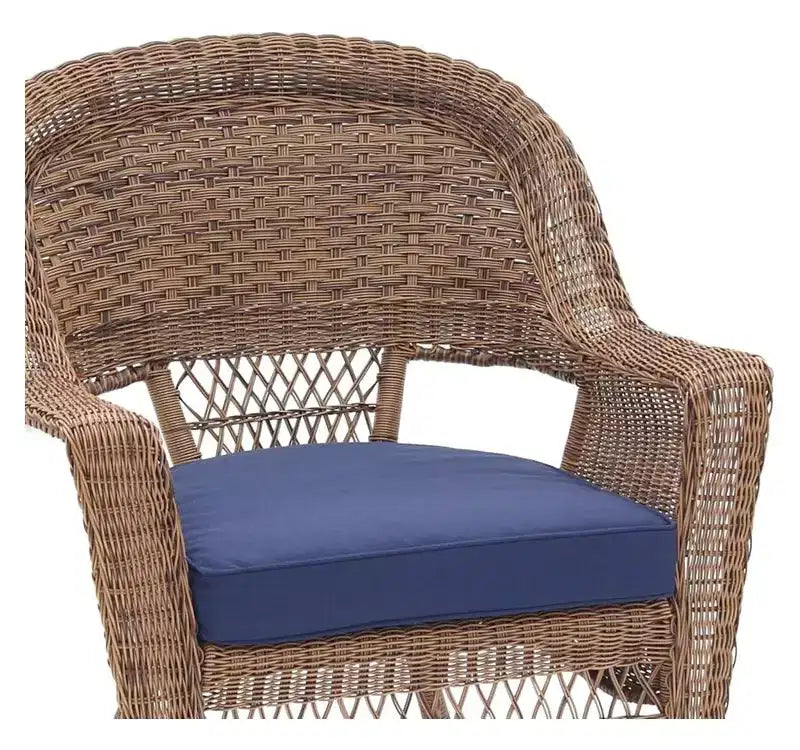 HomeStock Honey Coastal Craftsman Chaise Ensemble de 2 avec coussins