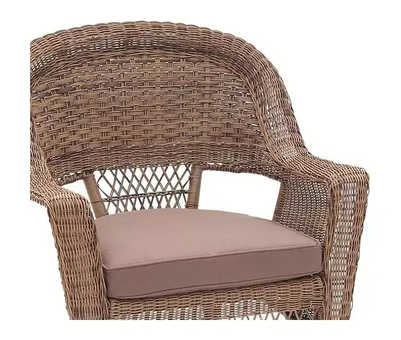 HomeStock Honey Coastal Craftsman Chaise Ensemble de 2 avec coussins