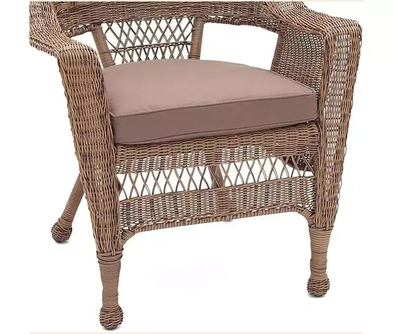 HomeStock Honey Coastal Craftsman Chaise Ensemble de 2 avec coussins