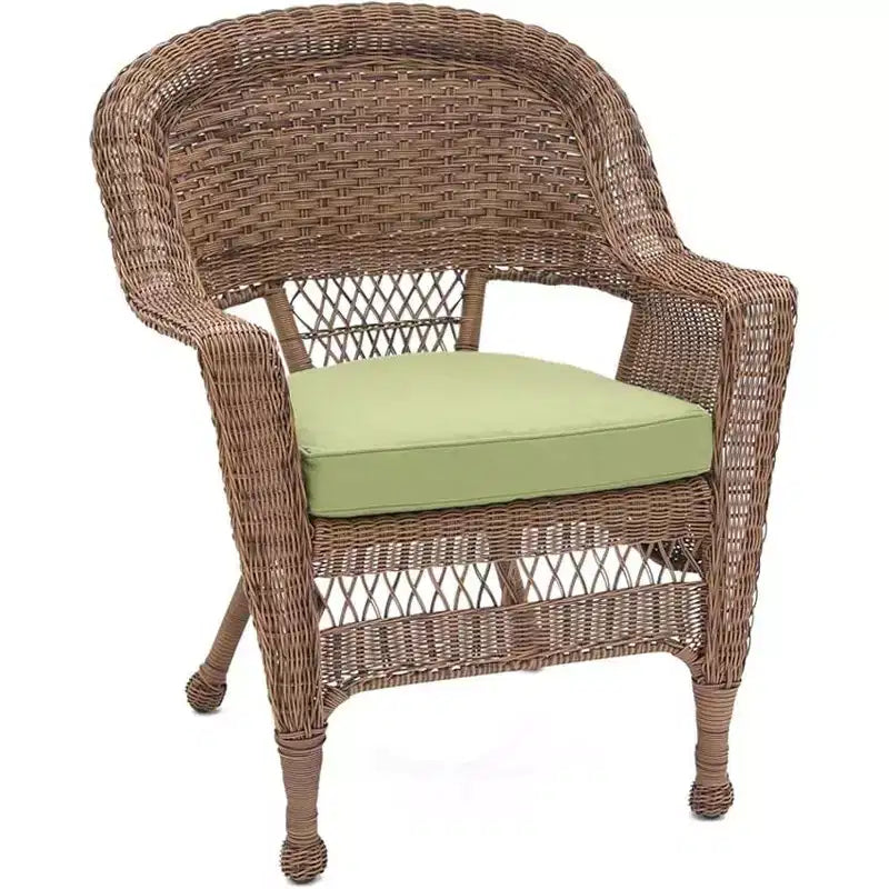 HomeStock Honey Coastal Craftsman Chaise Ensemble de 2 avec coussins