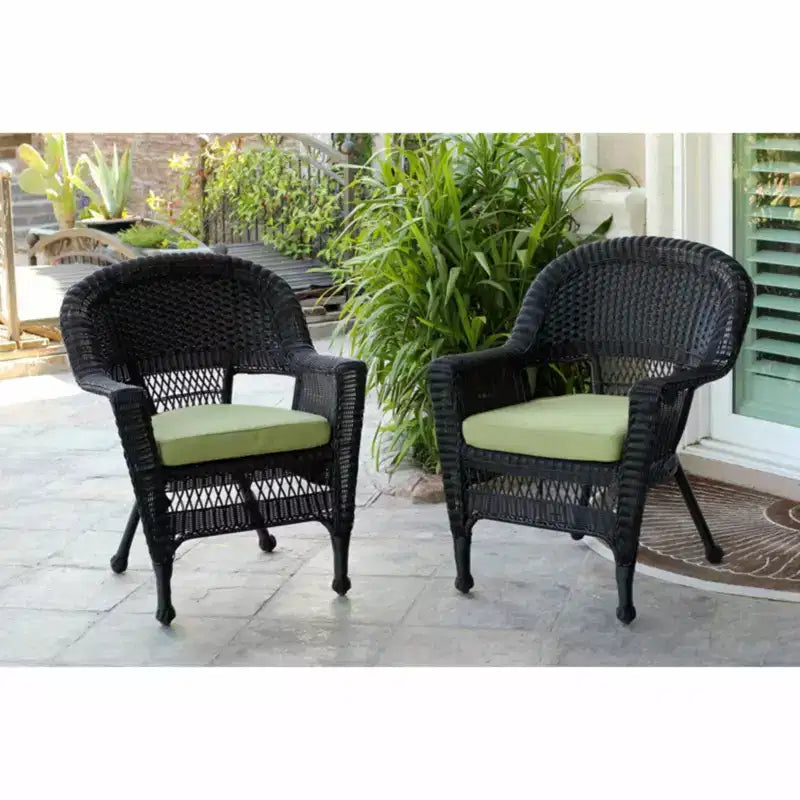 HomeStock Honey Coastal Craftsman Chaise Ensemble de 2 avec coussins