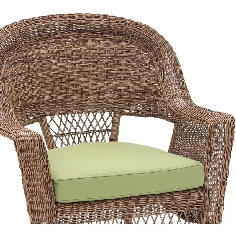 HomeStock Honey Coastal Craftsman Chaise Ensemble de 2 avec coussins