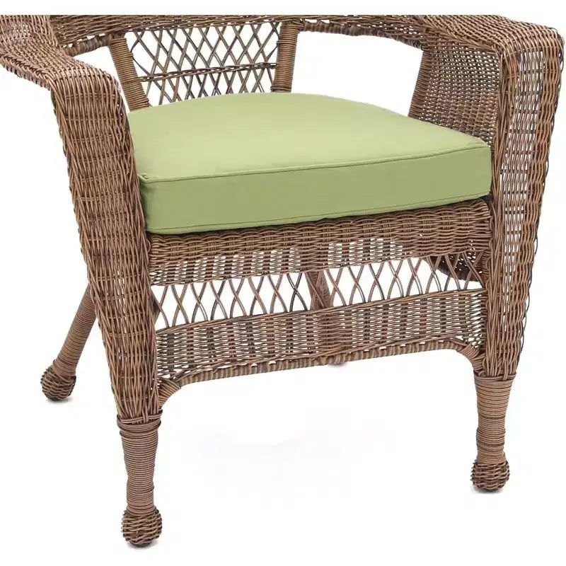 HomeStock Honey Coastal Craftsman Chaise Ensemble de 2 avec coussins
