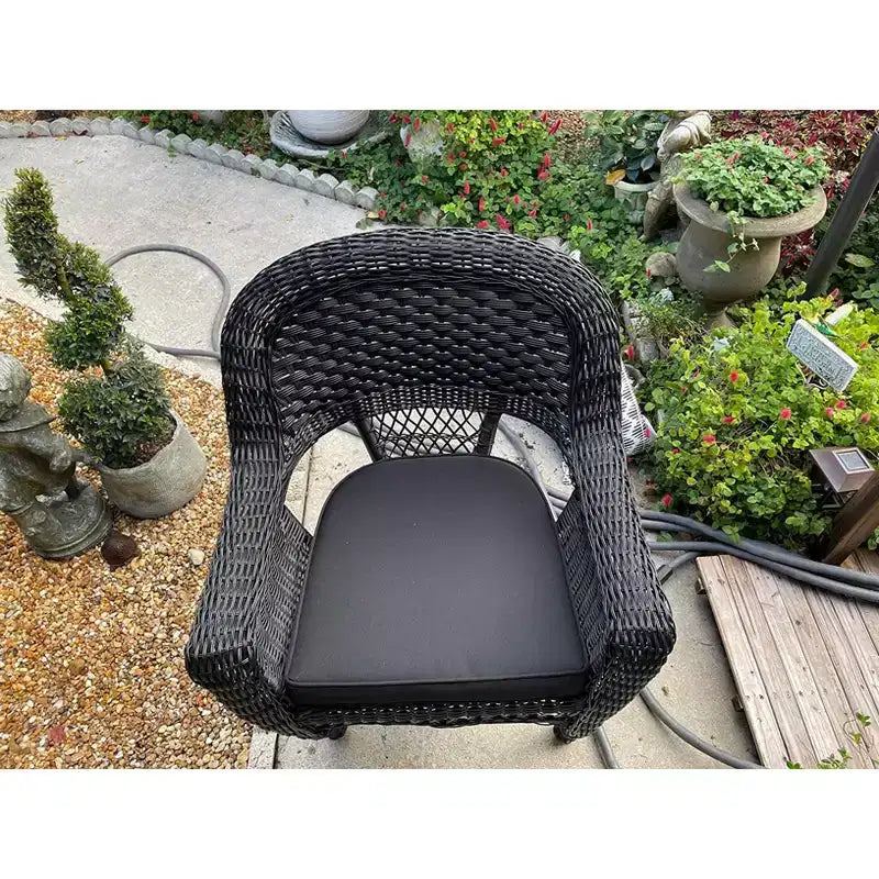 Chaises en osier HomeStock avec coussin - Lot de 2