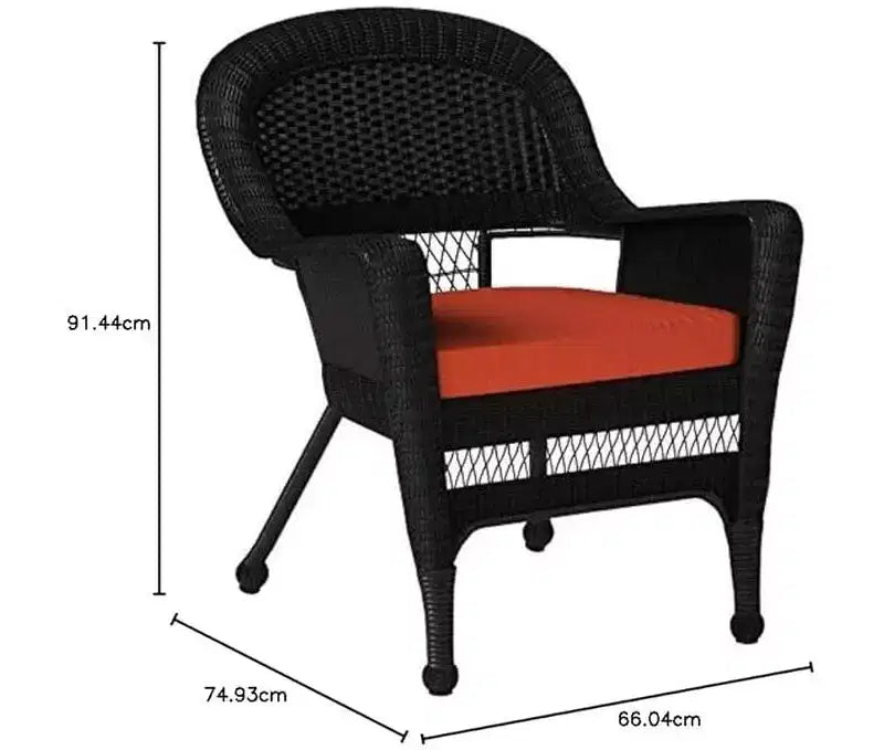 Chaises en osier HomeStock avec coussin - Lot de 2