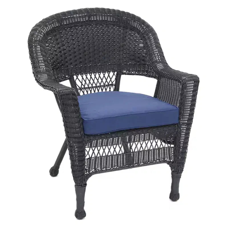 Chaises en osier HomeStock avec coussin - Lot de 2