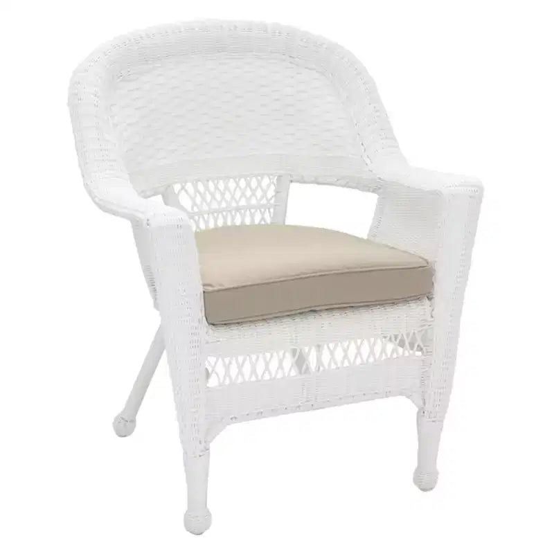 Chaises en osier HomeStock avec coussin - Lot de 2