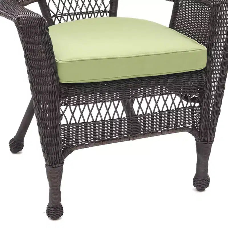 Chaises en osier HomeStock avec coussin - Lot de 2