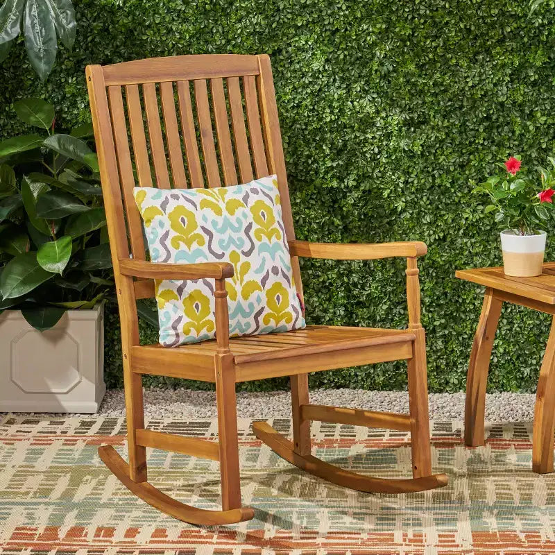 Christopher Knight Home Arcadia Fauteuil à bascule d'extérieur en bois d'acacia