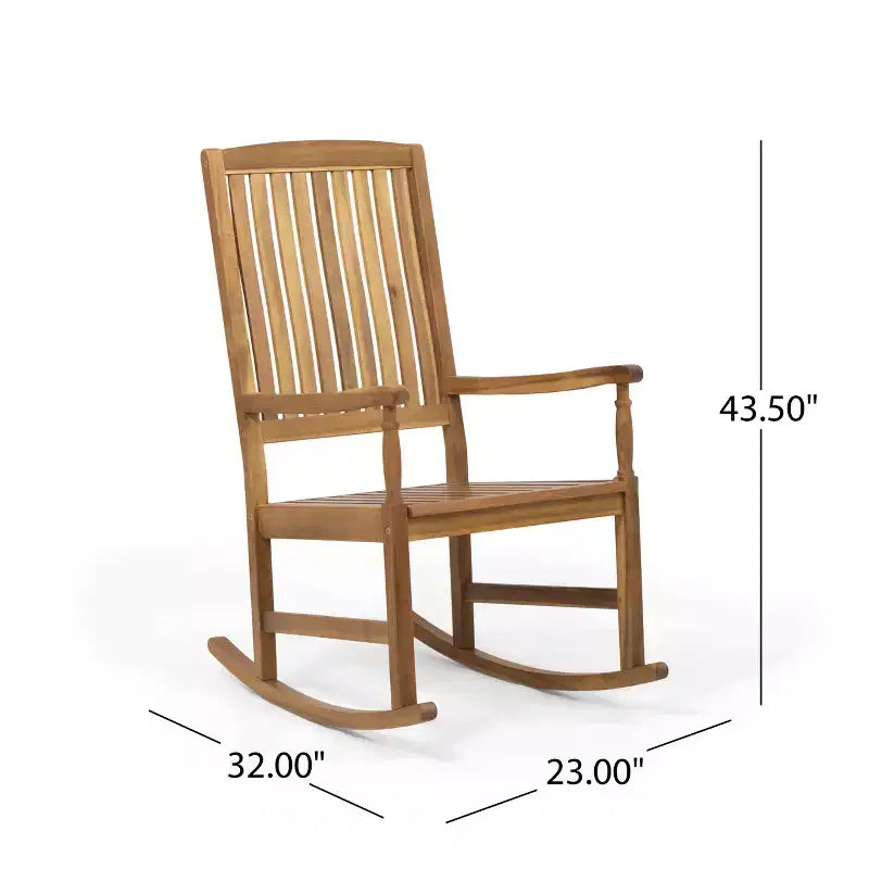 Christopher Knight Home Arcadia Fauteuil à bascule d'extérieur en bois d'acacia