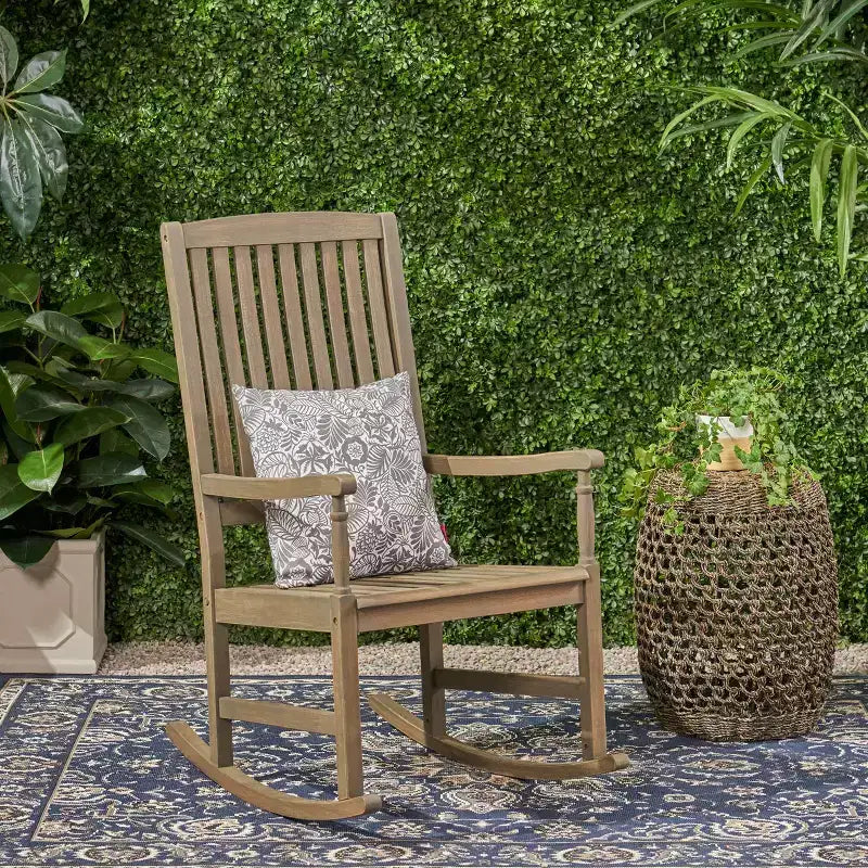 Christopher Knight Home Arcadia Fauteuil à bascule d'extérieur en bois d'acacia