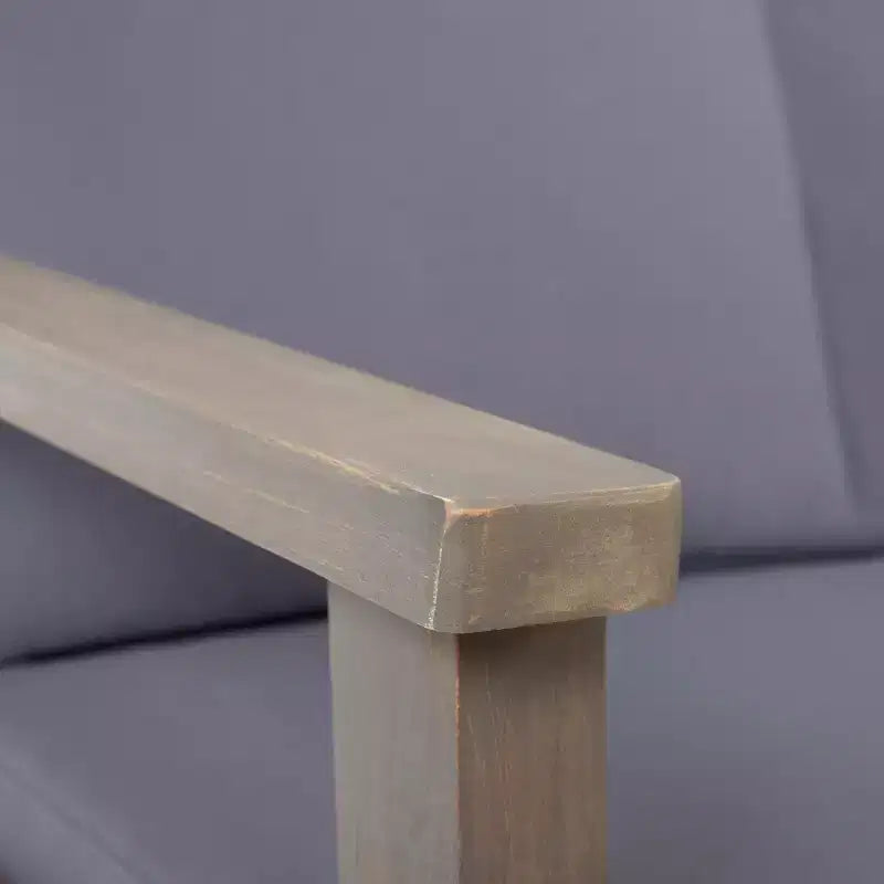 GDFStudio Avacyn Chaises de club d'extérieur en bois d'acacia avec coussins (Lot de 2)