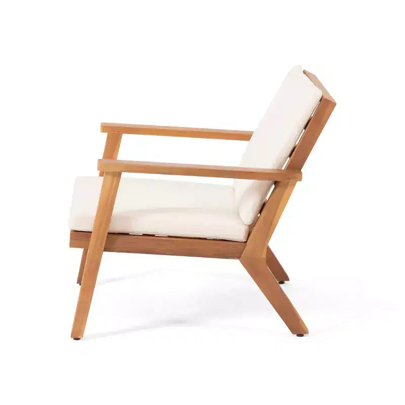 GDFStudio Avacyn Chaises de club d'extérieur en bois d'acacia avec coussins (Lot de 2)