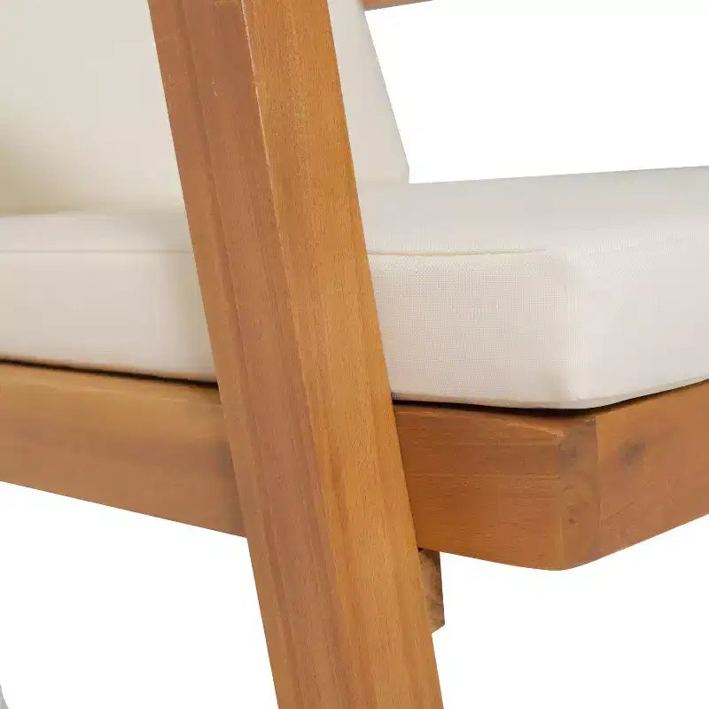 GDFStudio Avacyn Chaises de club d'extérieur en bois d'acacia avec coussins (Lot de 2)