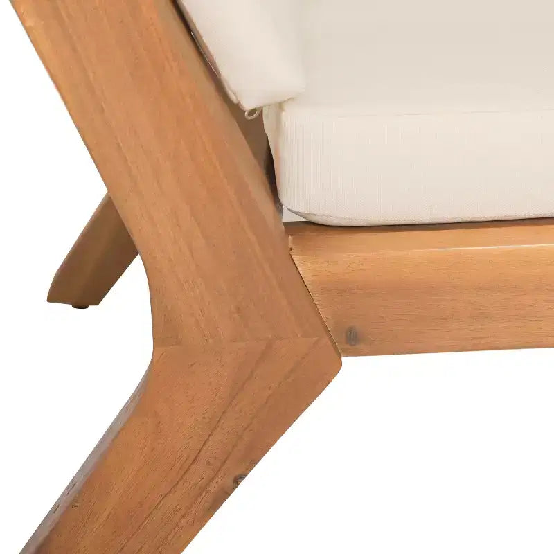 GDFStudio Avacyn Chaises de club d'extérieur en bois d'acacia avec coussins (Lot de 2)