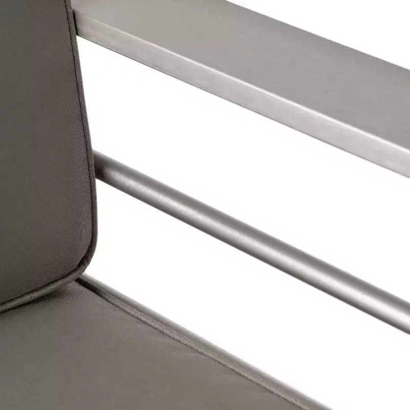 Christopher Knight Home Cape Coral Fauteuil de club d'extérieur en aluminium avec coussins, Argent/Kaki