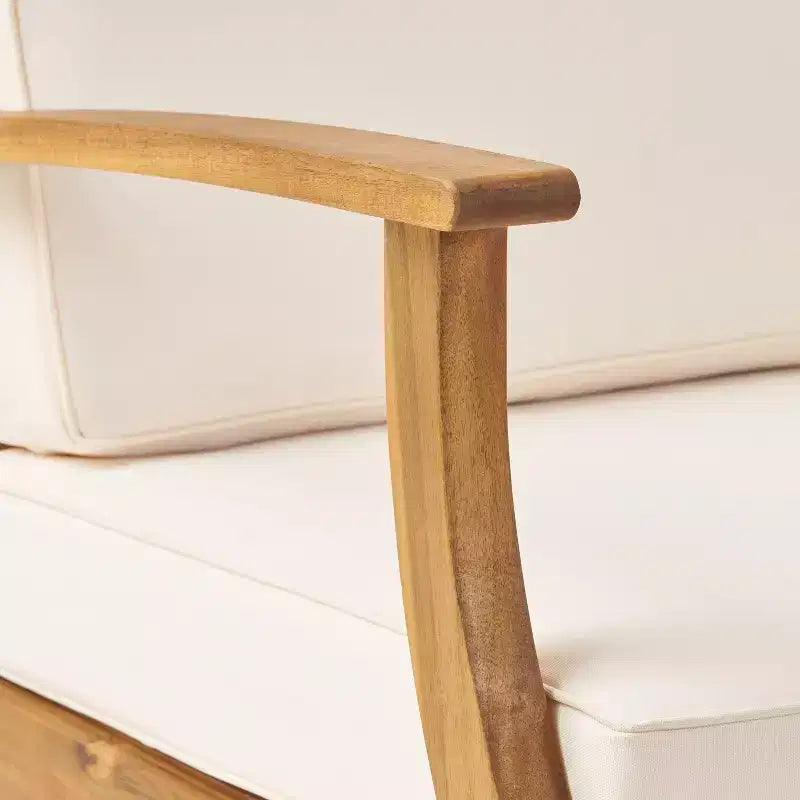 Christopher Knight Home Abena Fauteuils de jardin en bois d'acacia avec coussins (lot de 2)