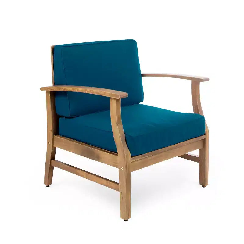 Christopher Knight Home Abena Fauteuils de jardin en bois d'acacia avec coussins (lot de 2)