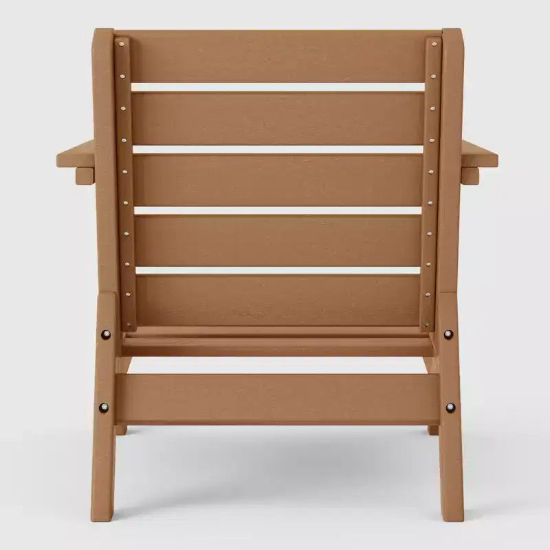 Fauteuil de jardin moderne WestinTrends Avalon en teck et HDPE avec coussins d'assise profonds