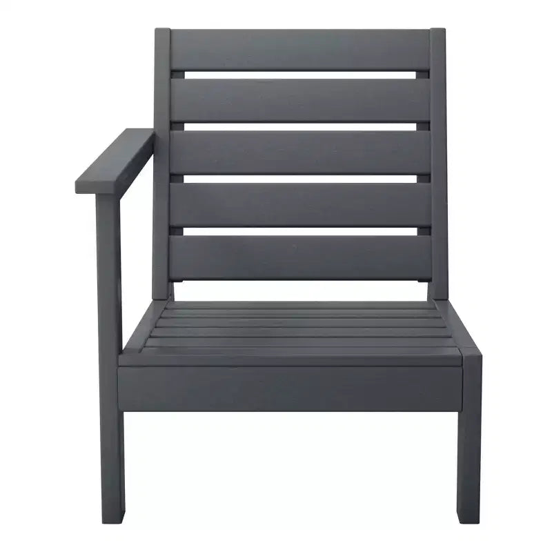 Chaise de coin à dossier profond WestinTrends Avalon en PEHD pour patio extérieur avec accoudoir gauche