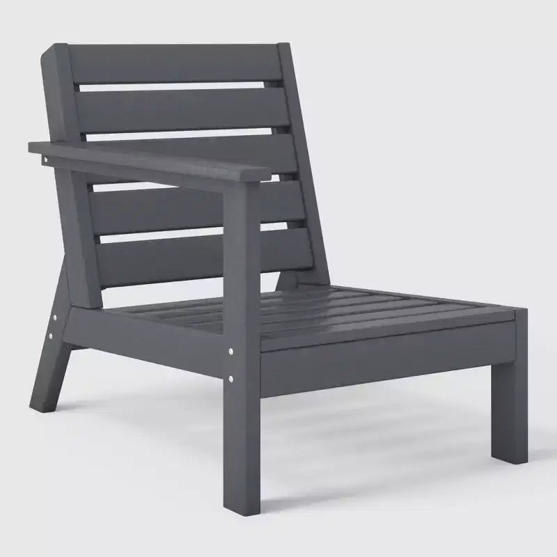 Chaise de coin à dossier profond WestinTrends Avalon en PEHD pour patio extérieur avec accoudoir gauche