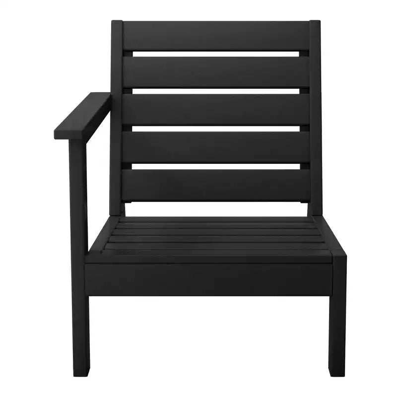 Chaise de coin à dossier profond WestinTrends Avalon en PEHD pour patio extérieur avec accoudoir gauche