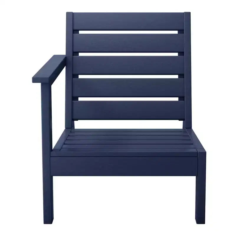 Chaise de coin à dossier profond WestinTrends Avalon en PEHD pour patio extérieur avec accoudoir gauche