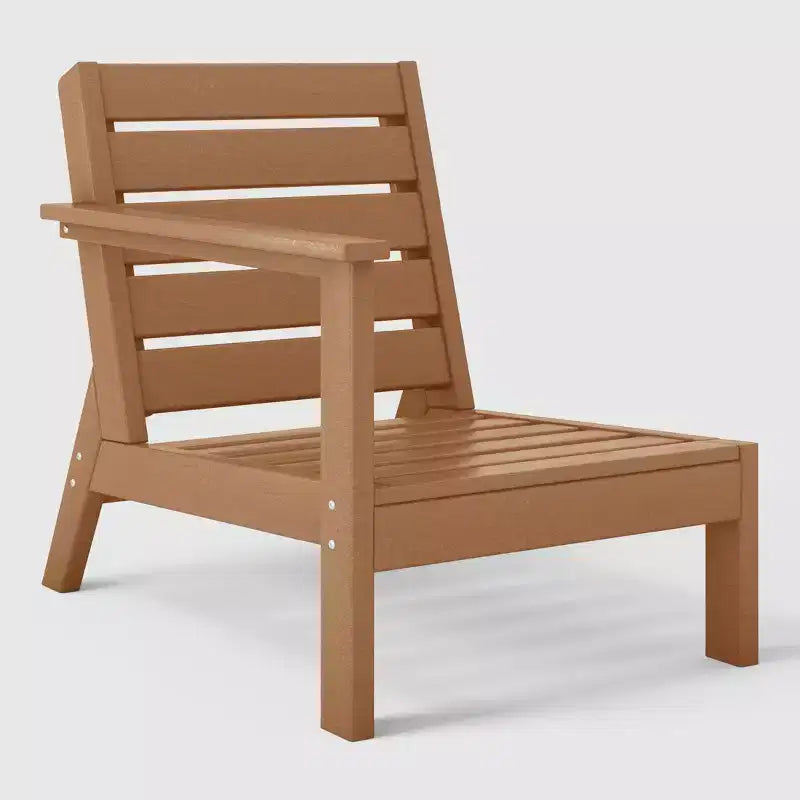Chaise de coin à dossier profond WestinTrends Avalon en PEHD pour patio extérieur avec accoudoir gauche