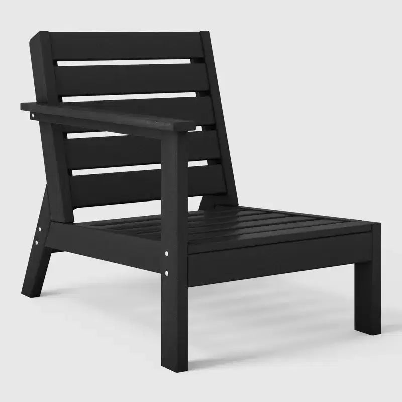 Chaise de coin à dossier profond WestinTrends Avalon en PEHD pour patio extérieur avec accoudoir gauche