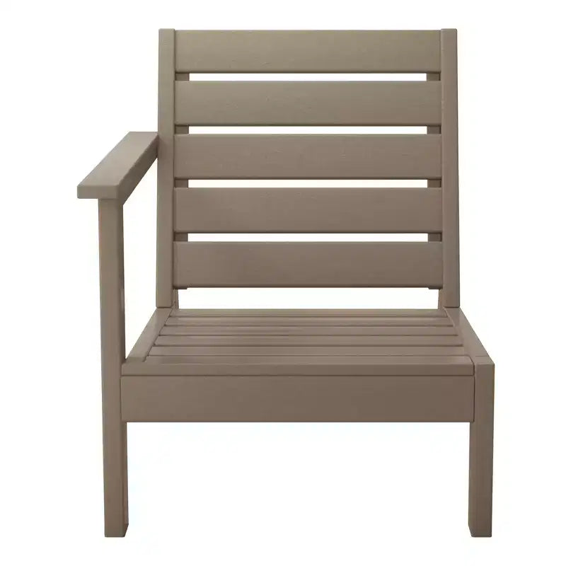Chaise de coin à dossier profond WestinTrends Avalon en PEHD pour patio extérieur avec accoudoir gauche