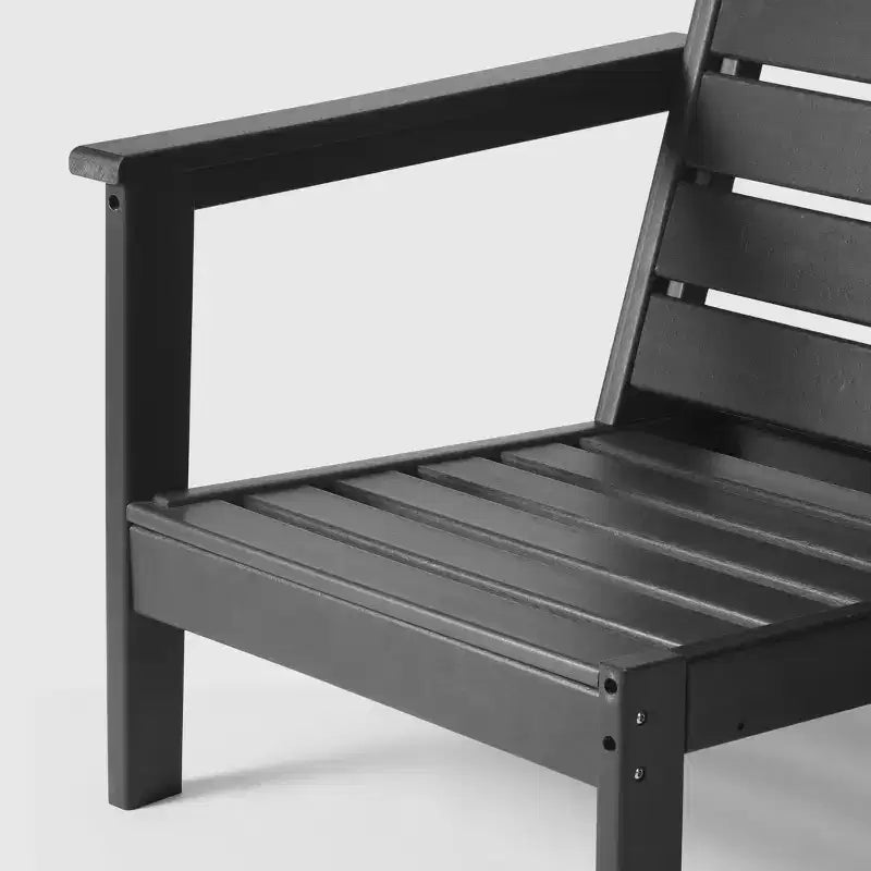 Chaise de coin à dossier profond WestinTrends Avalon en PEHD pour patio extérieur avec accoudoir gauche