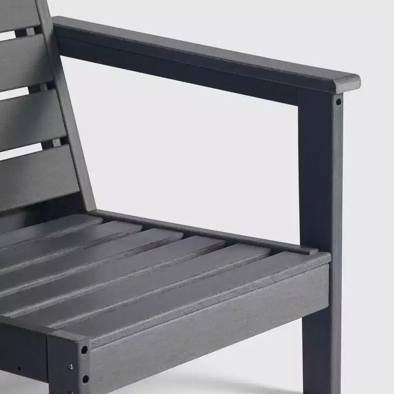 WestinTrends Fauteuil de jardin moderne Avalon Gray en PEHD avec coussins d'assise épais