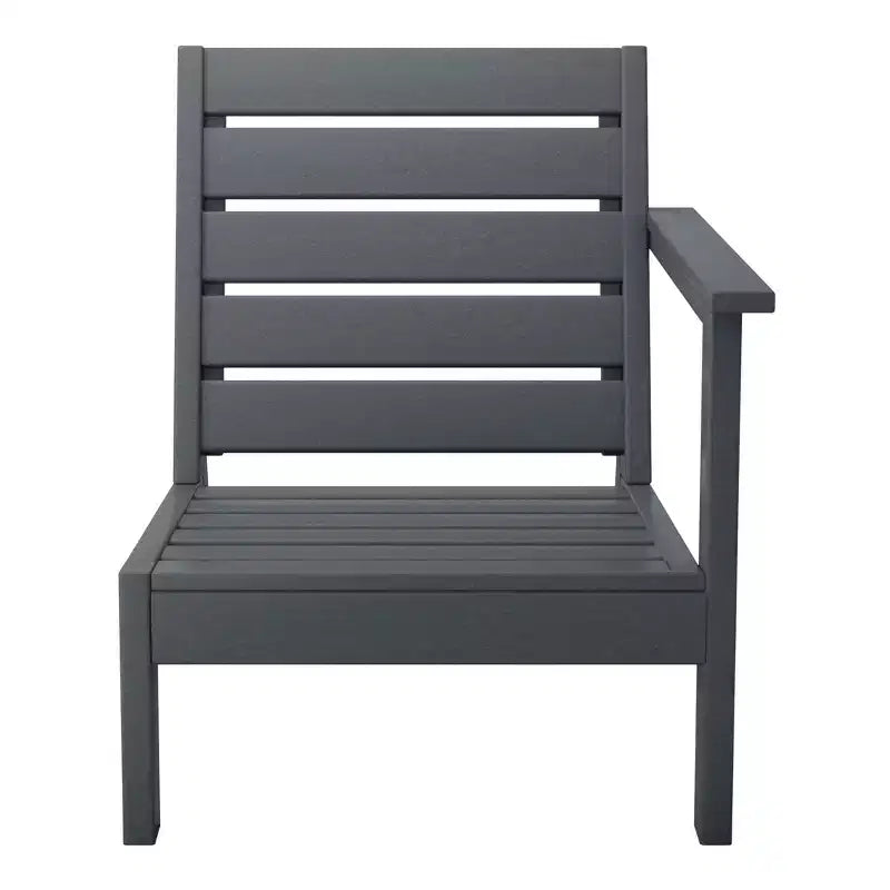 WestinTrends Fauteuil de jardin moderne Avalon Gray en PEHD avec coussins d'assise épais