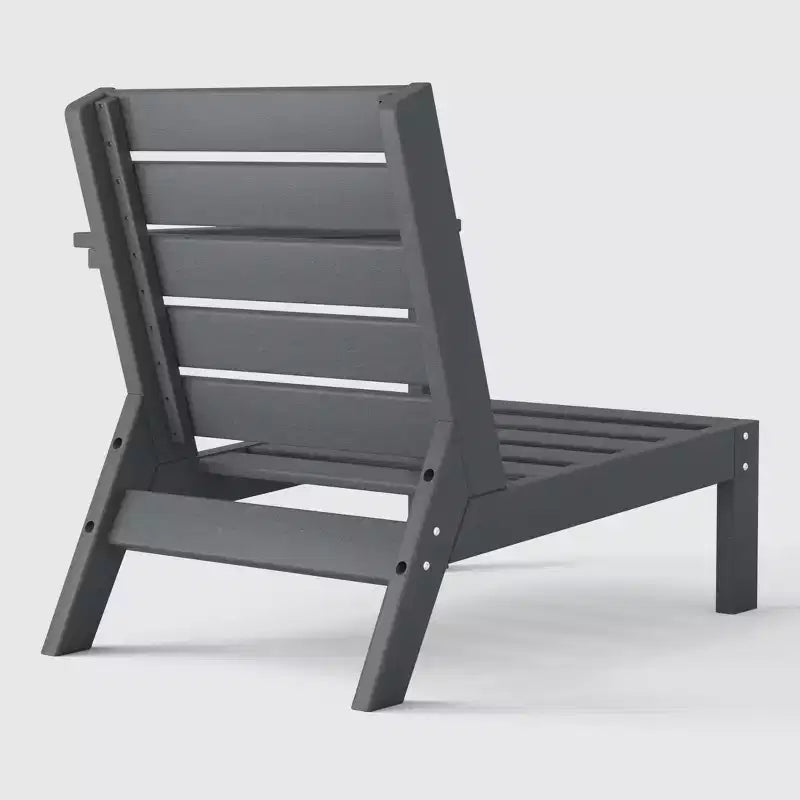 WestinTrends Fauteuil de jardin moderne Avalon Gray en PEHD avec coussins d'assise épais