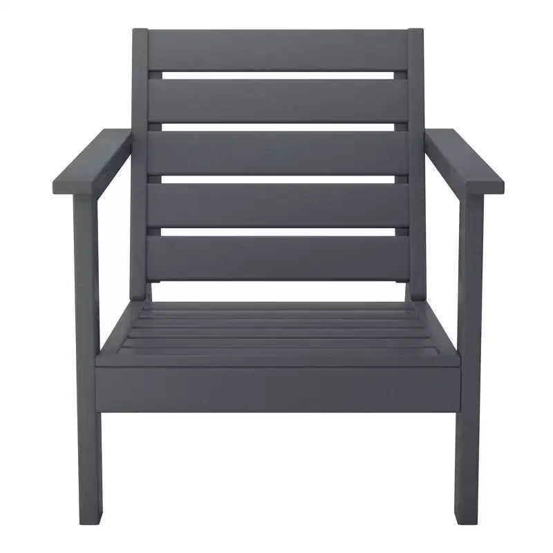 WestinTrends Fauteuil de jardin moderne Avalon Gray en PEHD avec coussins d'assise épais
