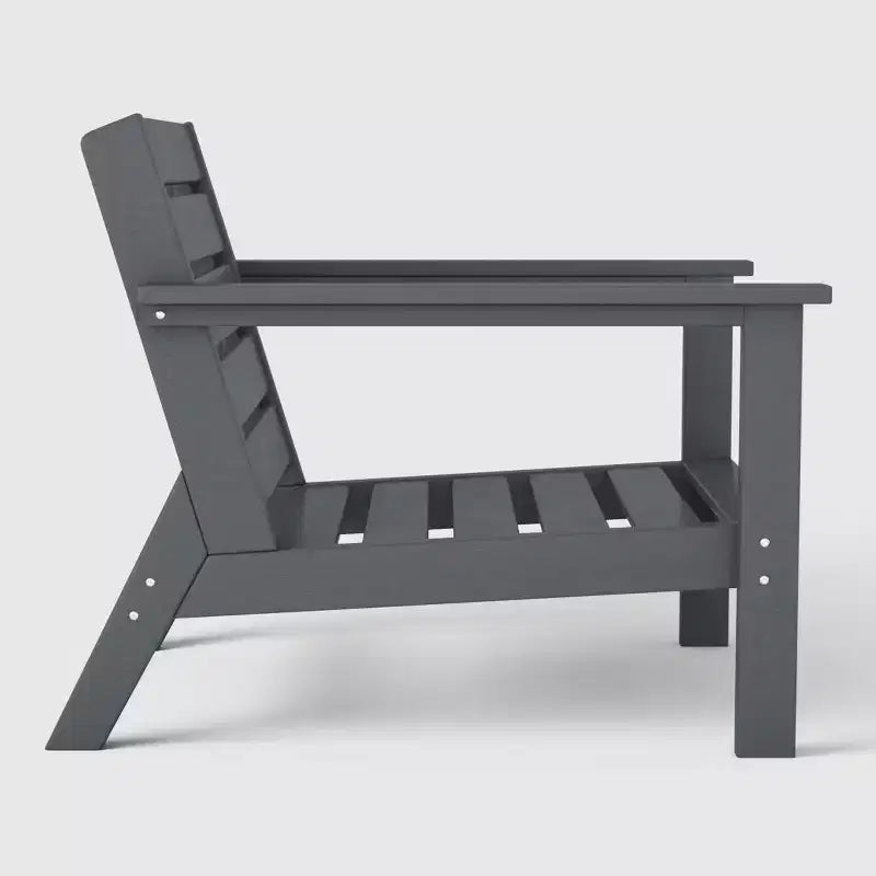 WestinTrends Fauteuil de jardin moderne Avalon Gray en PEHD avec coussins d'assise épais