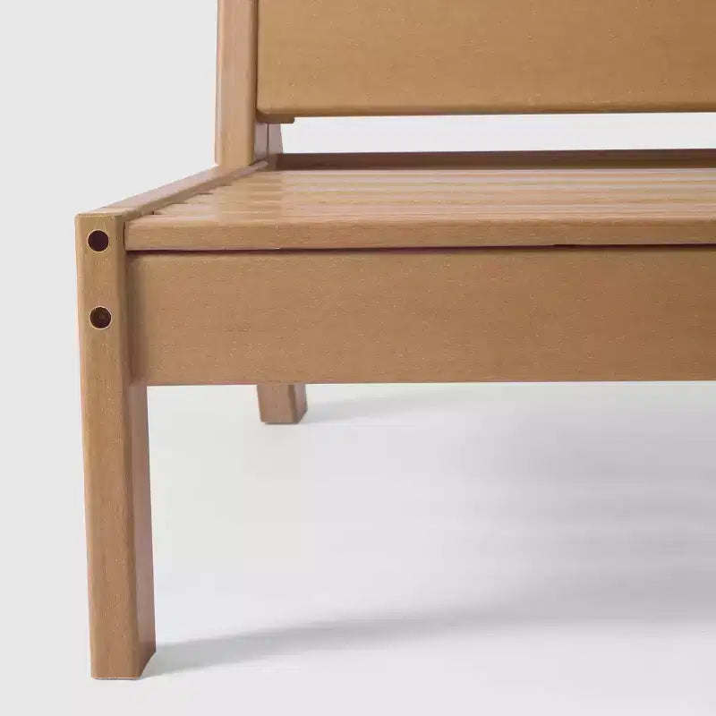 Chaise modulaire sans accoudoirs Westintrends Avalon en PEHD pour terrasse extérieure avec assise profonde