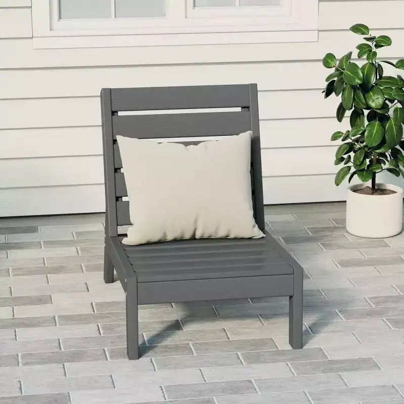 Chaise modulaire sans accoudoirs Westintrends Avalon en PEHD pour terrasse extérieure avec assise profonde