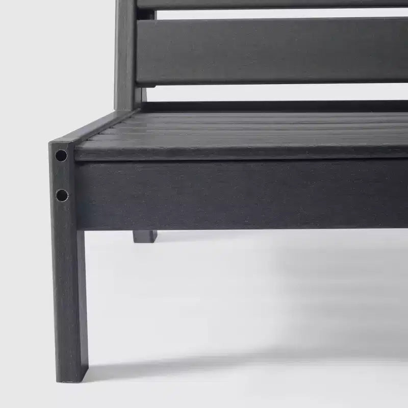 Chaise modulaire sans accoudoirs Westintrends Avalon en PEHD pour terrasse extérieure avec assise profonde