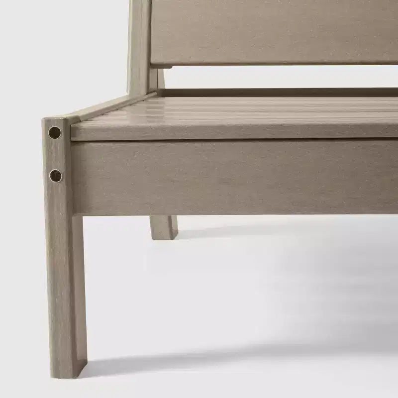 Chaise modulaire sans accoudoirs Westintrends Avalon en PEHD pour terrasse extérieure avec assise profonde