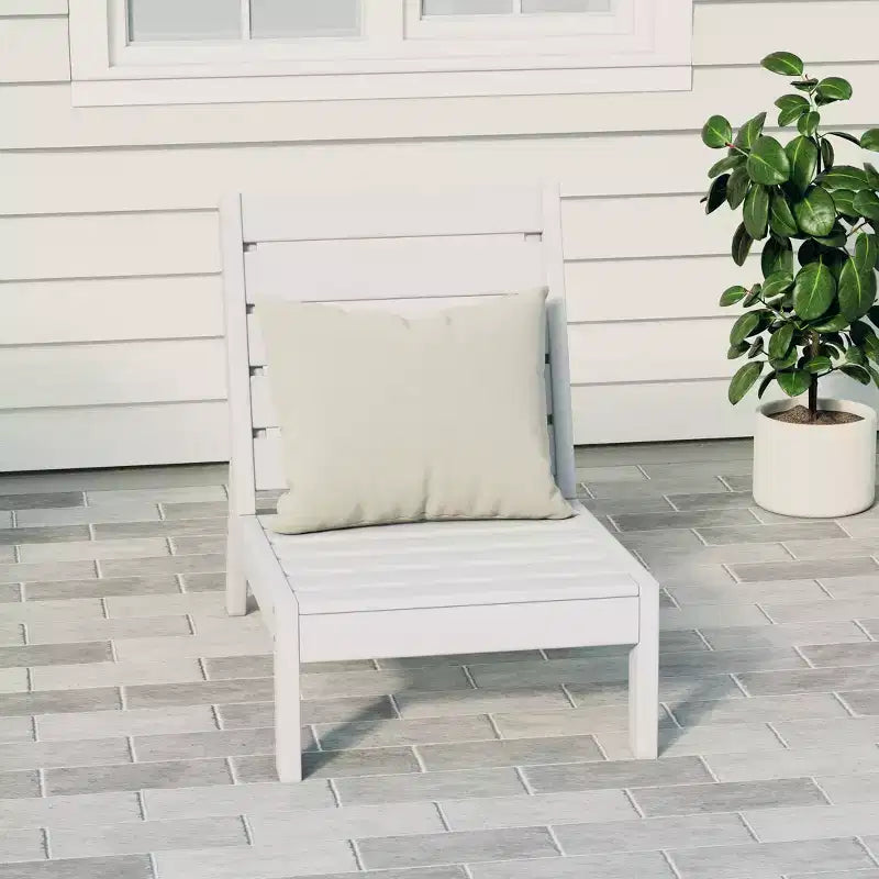 Chaise modulaire sans accoudoirs Westintrends Avalon en PEHD pour terrasse extérieure avec assise profonde