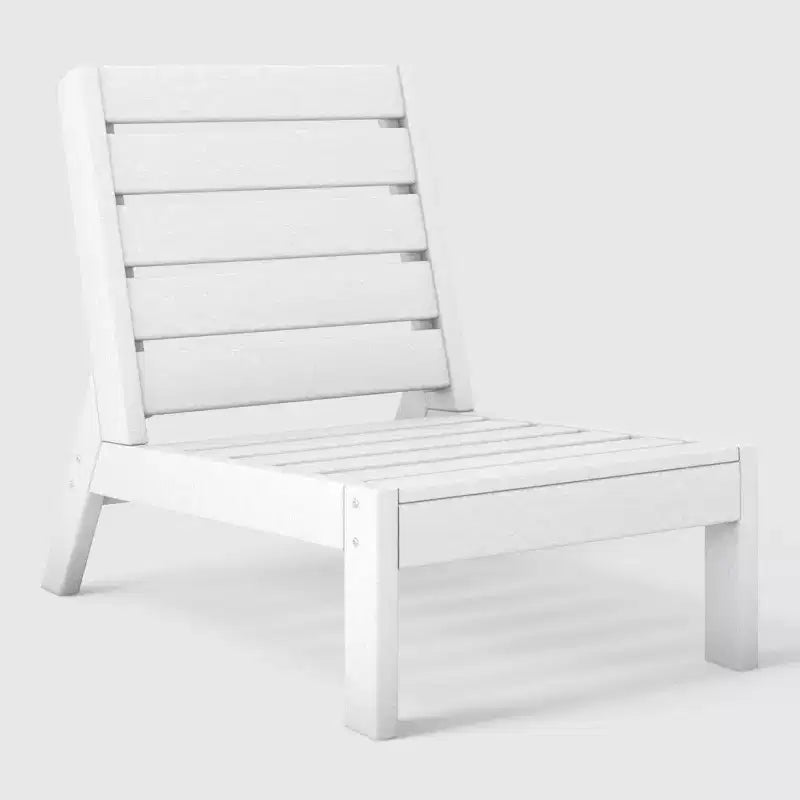 Chaise modulaire sans accoudoirs Westintrends Avalon en PEHD pour terrasse extérieure avec assise profonde