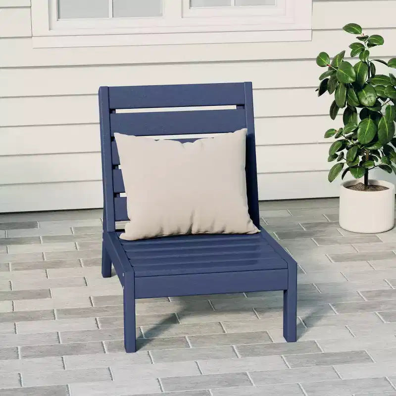 Chaise modulaire sans accoudoirs Westintrends Avalon en PEHD pour terrasse extérieure avec assise profonde