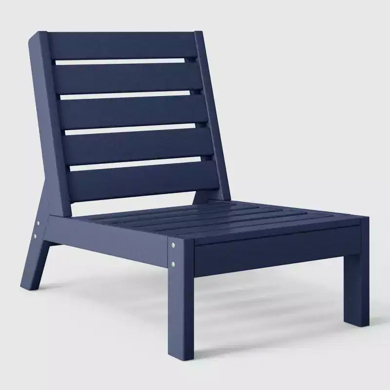Chaise modulaire sans accoudoirs Westintrends Avalon en PEHD pour terrasse extérieure avec assise profonde